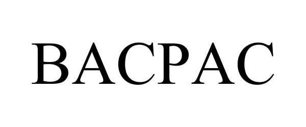 Trademark Logo BACPAC