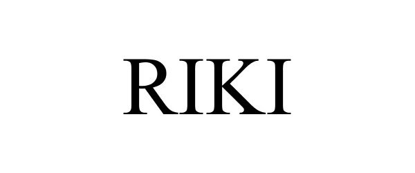 Trademark Logo RIKI
