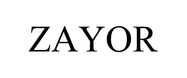 Trademark Logo ZAYOR