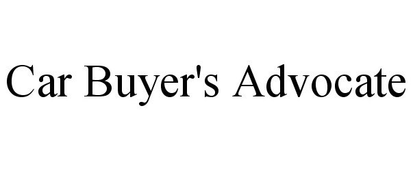 CAR BUYER'S ADVOCATE