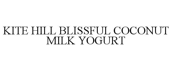  KITE HILL BLISSFUL COCONUT MILK YOGURT