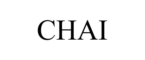 Trademark Logo CHAI