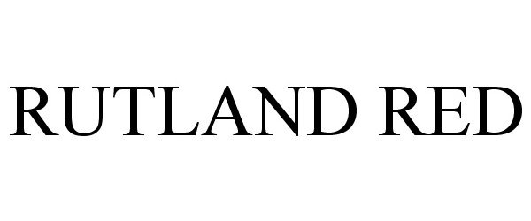 Trademark Logo RUTLAND RED