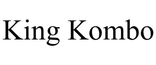 Trademark Logo KING KOMBO
