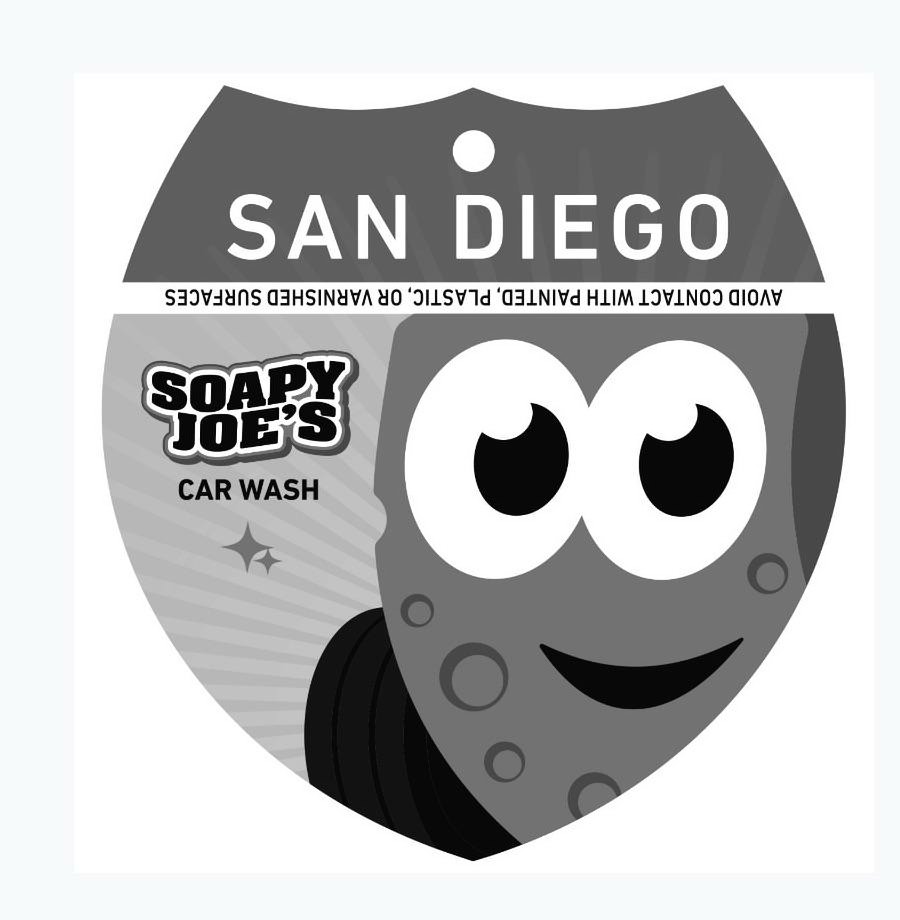  SAN DIEGO SOAPY JOES CAR WASH AVOID CONTACT WITH PAINTED, PLASTIC, OR VARNISHED SURFACES