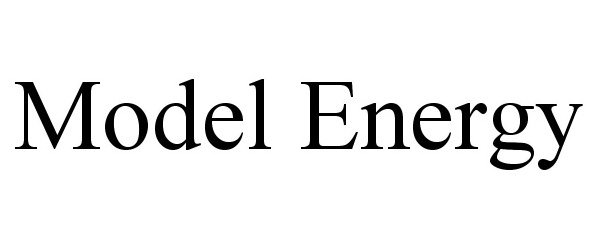 Trademark Logo MODEL ENERGY