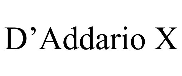 Trademark Logo D'ADDARIO X