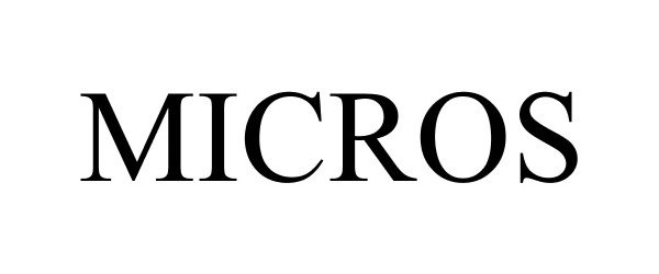 Trademark Logo MICROS