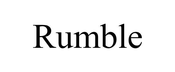 Trademark Logo RUMBLE