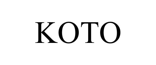 Trademark Logo KOTO