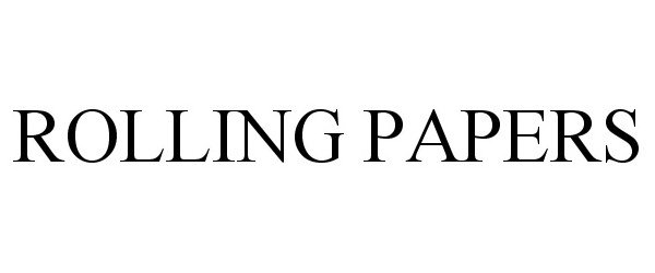 Trademark Logo ROLLING PAPERS
