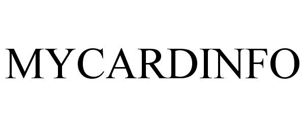 Trademark Logo MYCARDINFO