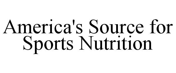  AMERICA'S SOURCE FOR SPORTS NUTRITION