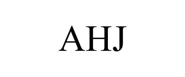 Trademark Logo AHJ