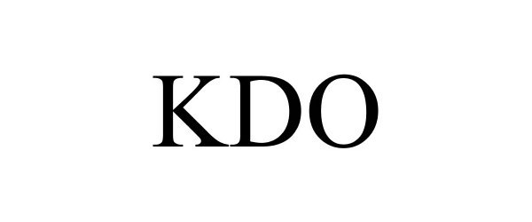 Trademark Logo KDO