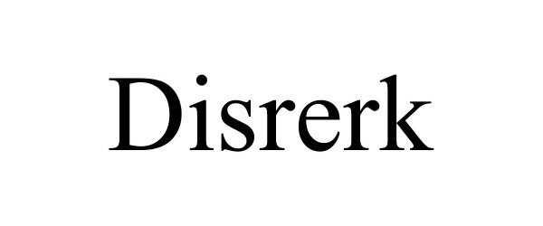 Trademark Logo DISRERK