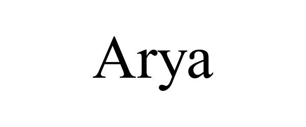 Trademark Logo ARYA