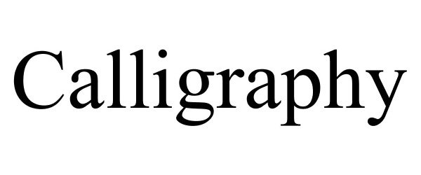 Trademark Logo CALLIGRAPHY