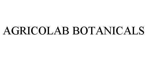Trademark Logo AGRICOLAB BOTANICALS