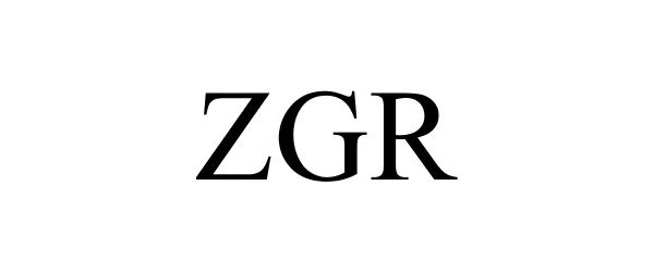 Trademark Logo ZGR