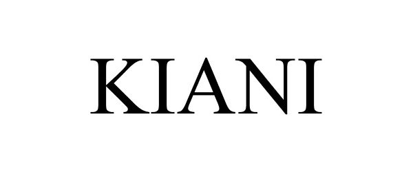 Trademark Logo KIANI