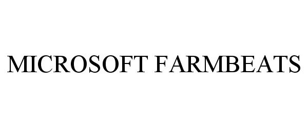 Trademark Logo MICROSOFT FARMBEATS