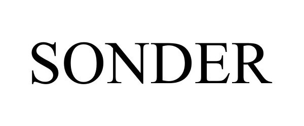 Trademark Logo SONDER