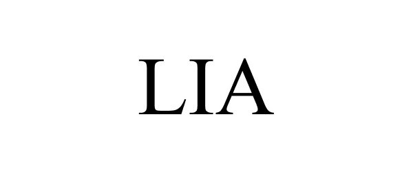 Trademark Logo LIA