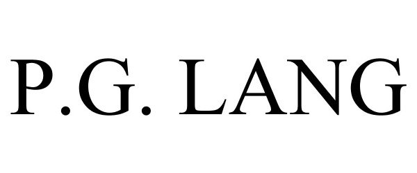 Trademark Logo P.G. LANG