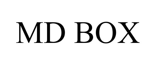 Trademark Logo MD BOX