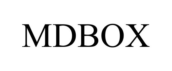 Trademark Logo MDBOX