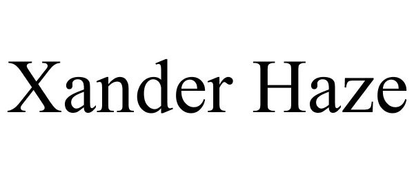 Trademark Logo XANDER HAZE