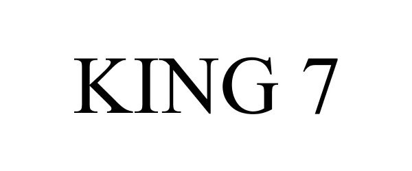 Trademark Logo KING 7