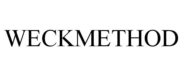 Trademark Logo WECKMETHOD
