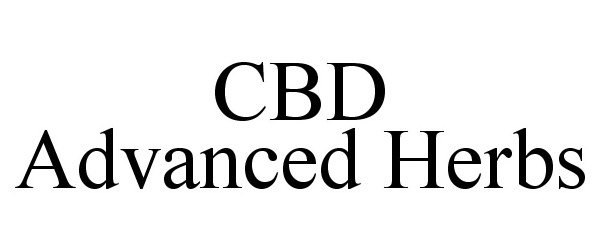 Trademark Logo CBD ADVANCED HERBS