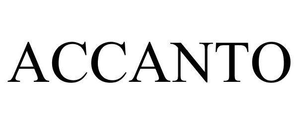 Trademark Logo ACCANTO
