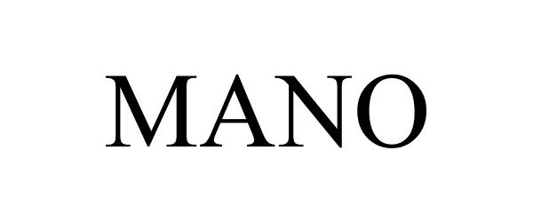 Trademark Logo MANO