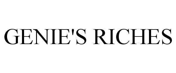 Trademark Logo GENIE'S RICHES