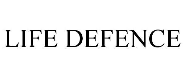 Trademark Logo LIFE DEFENCE