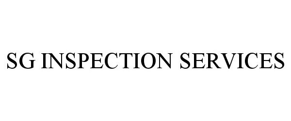 Trademark Logo SG INSPECTION SERVICES