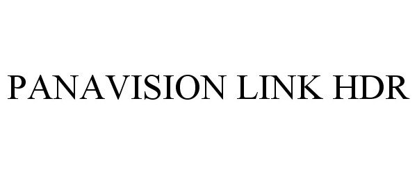 Trademark Logo PANAVISION LINK HDR