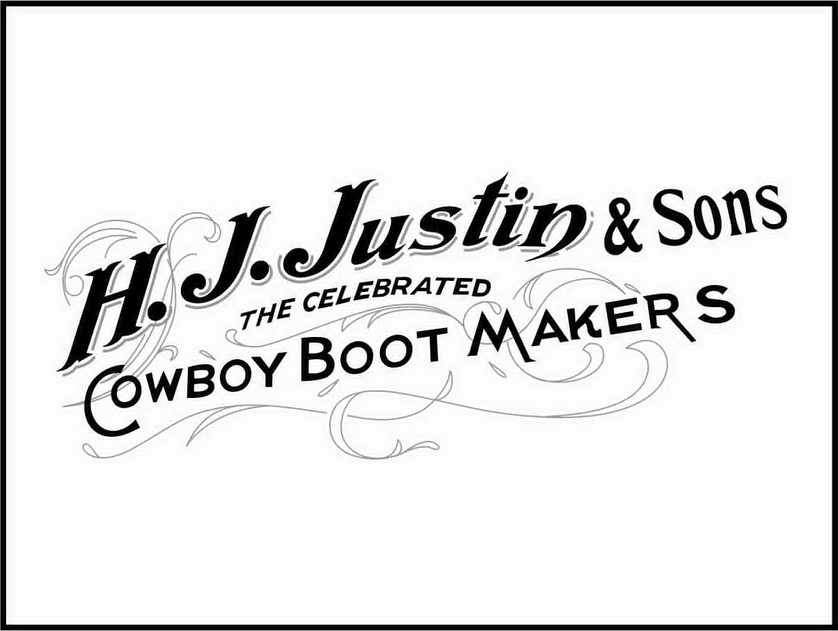 Trademark Logo H.J. JUSTIN & SONS THE CELEBRATED COWBOY BOOT MAKERS