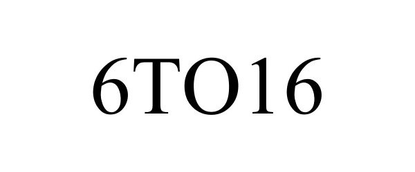 Trademark Logo 6TO16