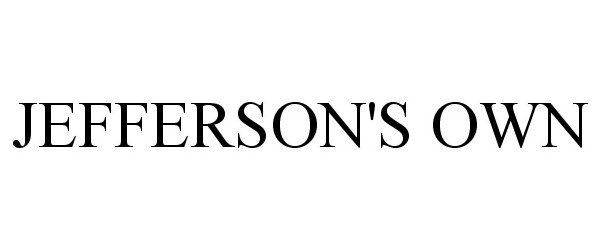 Trademark Logo JEFFERSON'S OWN