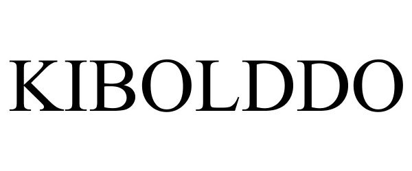 Trademark Logo KIBOLDDO