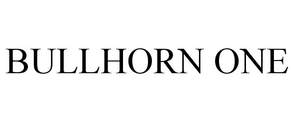 Trademark Logo BULLHORN ONE