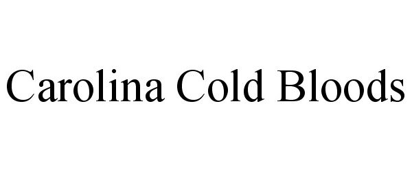 Trademark Logo CAROLINA COLD BLOODS