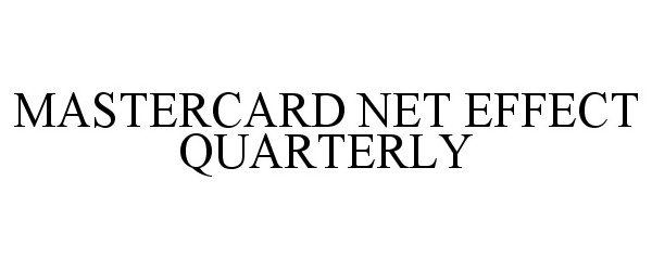  MASTERCARD NET EFFECT QUARTERLY