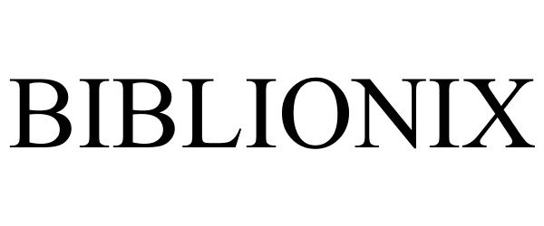 Trademark Logo BIBLIONIX