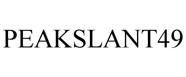 Trademark Logo PEAKSLANT49